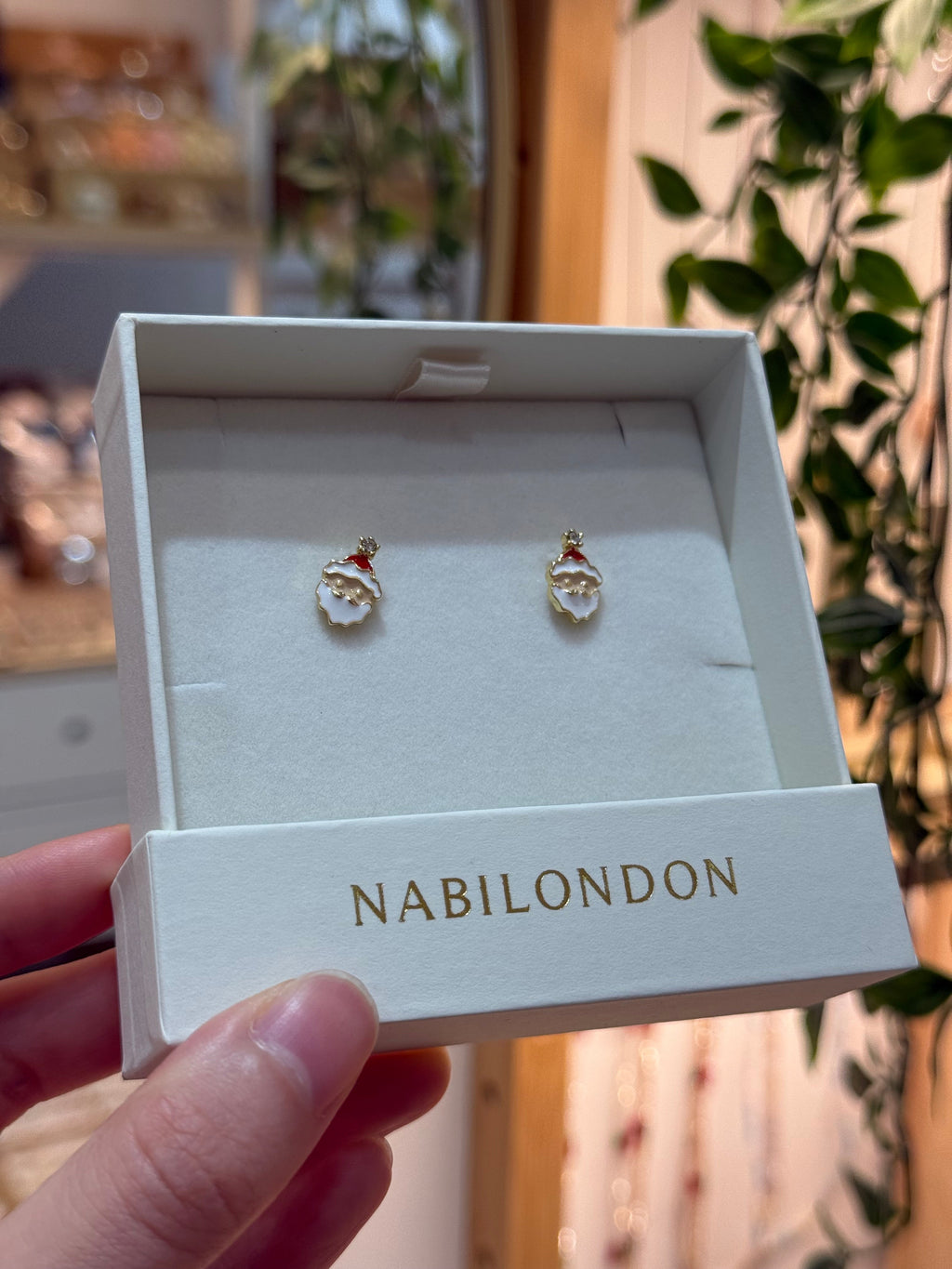 Christmas santa claus cubic earrings