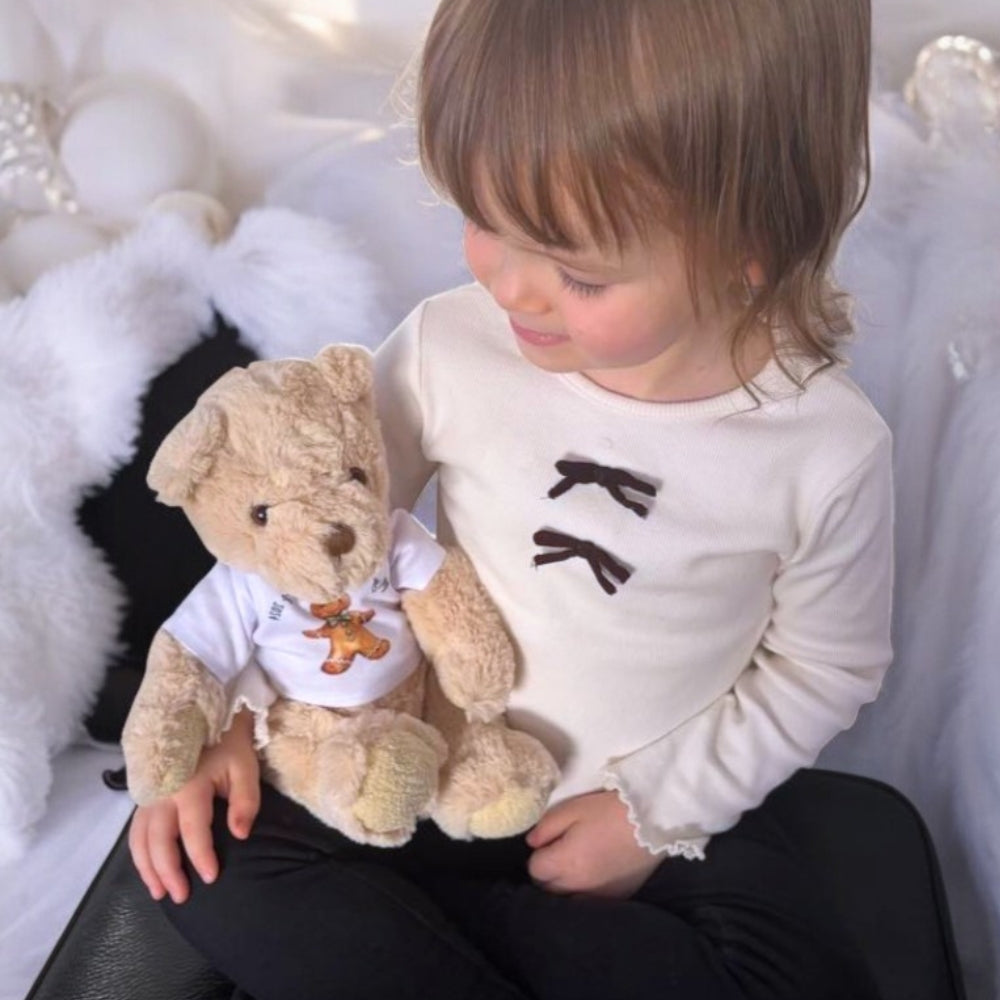 Luxury Teddy Bear with Personalised Pink Initial Shirt